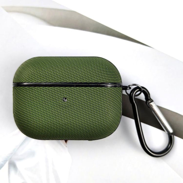Funda protectora para auriculares de cuero de doble hebra de tejido técnico, For AirPods Pro 3, For AirPods 4, For AirPods Pro 2, For AirPods 3, For AirPods Pro, For AirPods 2 / 1