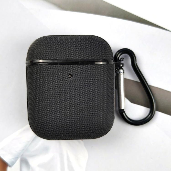 Funda protectora para auriculares de cuero de doble hebra de tejido técnico, For AirPods Pro 3, For AirPods 4, For AirPods Pro 2, For AirPods 3, For AirPods Pro, For AirPods 2 / 1