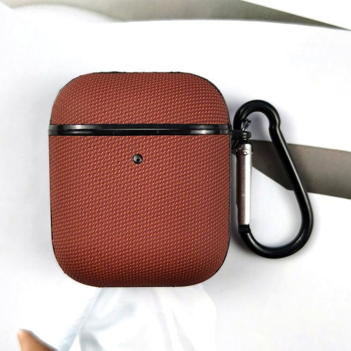 Funda protectora para auriculares de cuero de doble hebra de tejido técnico, For AirPods Pro 3, For AirPods 4, For AirPods Pro 2, For AirPods 3, For AirPods Pro, For AirPods 2 / 1