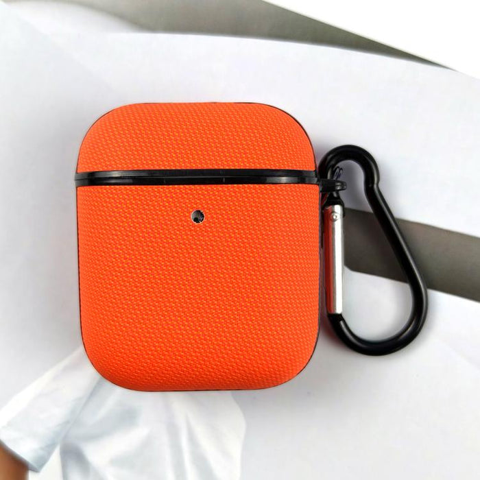 Funda protectora para auriculares de cuero de doble hebra de tejido técnico, For AirPods Pro 3, For AirPods 4, For AirPods Pro 2, For AirPods 3, For AirPods Pro, For AirPods 2 / 1