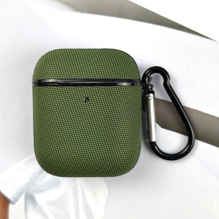 Funda protectora para auriculares de cuero de doble hebra de tejido técnico, For AirPods Pro 3, For AirPods 4, For AirPods Pro 2, For AirPods 3, For AirPods Pro, For AirPods 2 / 1
