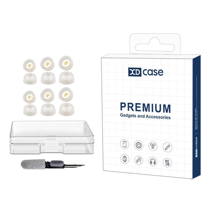 Kit de 6 pares de almohadillas de silicona de repuesto XDcase, tamaños S/M/L, cepillo de limpieza de color aleatorio, For Jabra Elite 3 / 4 / 7 Pro / 7 Active