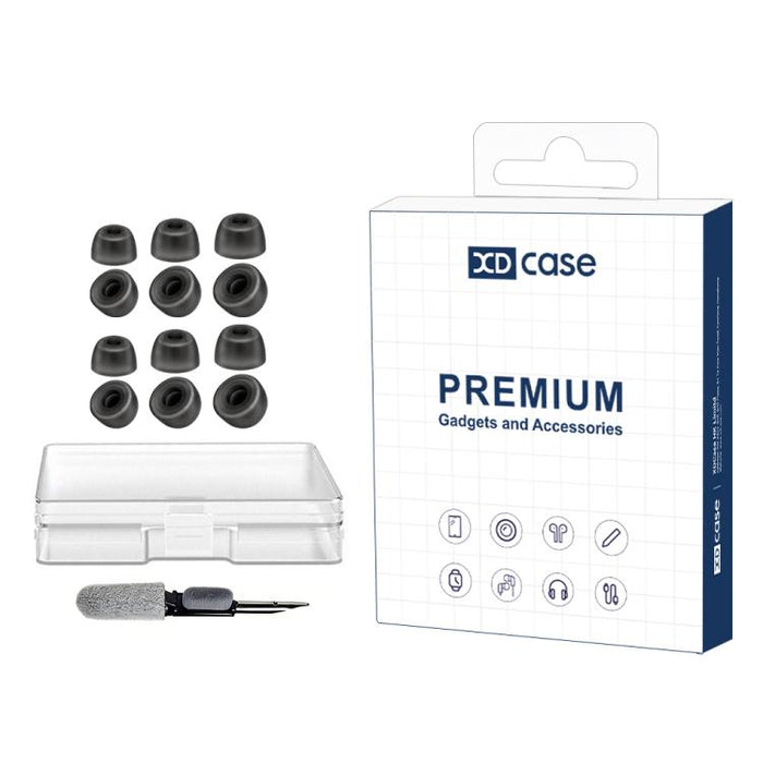 Kit de 6 pares de almohadillas de silicona de repuesto XDcase, tamaños S/M/L, cepillo de limpieza de color aleatorio, For Jabra Elite 65t / 75t / Active 65t