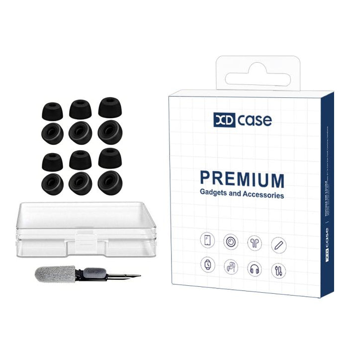 Kit de 6 pares de almohadillas de silicona de repuesto XDcase, tamaños S/M/L, cepillo de limpieza de color aleatorio, For Jabra Elite 65t / 75t / Active 65t