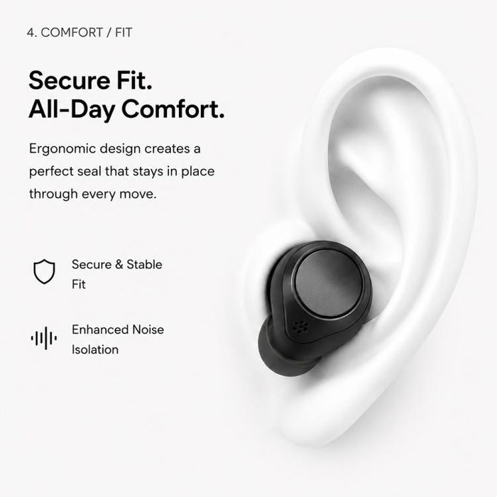 Kit de 6 pares de almohadillas de silicona de repuesto XDcase, tamaños S/M/L, cepillo de limpieza de color aleatorio, For Jabra Elite 65t / 75t / Active 65t