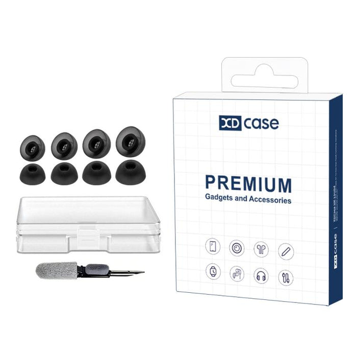 Kit de 4 pares de almohadillas de silicona de repuesto XDcase, tamaños XS/S/M/L, cepillo de limpieza de color aleatorio, For Jabra Elite 10 Gen 2