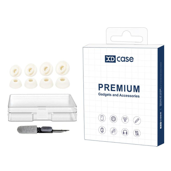 Kit de 4 pares de almohadillas de silicona de repuesto XDcase, tamaños XS/S/M/L, cepillo de limpieza de color aleatorio, For Jabra Elite 10 Gen 2