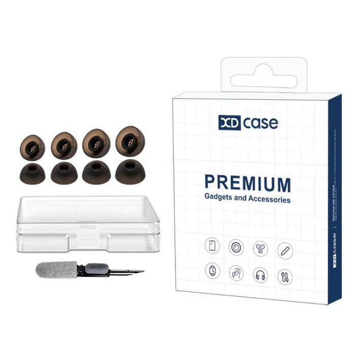Kit de 4 pares de almohadillas de silicona de repuesto XDcase, tamaños XS/S/M/L, cepillo de limpieza de color aleatorio, For Jabra Elite 10 Gen 2
