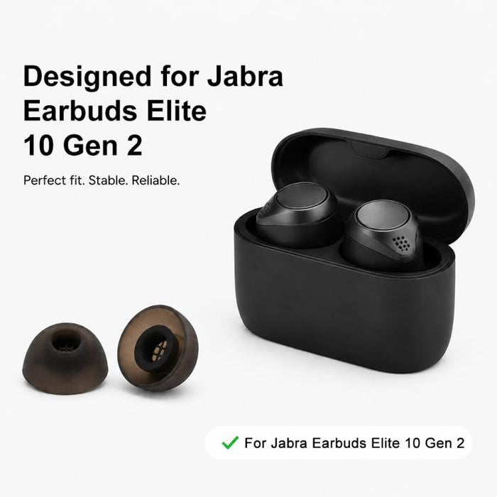 Kit de 4 pares de almohadillas de silicona de repuesto XDcase, tamaños XS/S/M/L, cepillo de limpieza de color aleatorio, For Jabra Elite 10 Gen 2