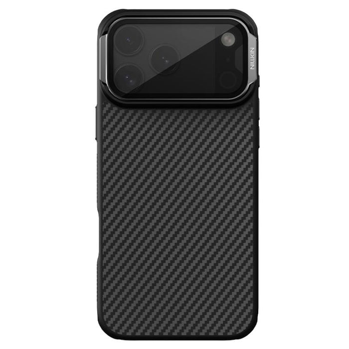 Funda magnética para teléfono NILLKIN CarboProp CamShield negra translúcida, For iPhone 17 Pro Max, For iPhone 17 Pro