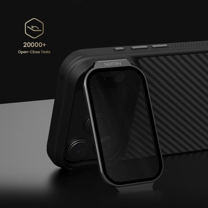 Funda magnética para teléfono NILLKIN CarboProp CamShield negra translúcida, For iPhone 17 Pro Max, For iPhone 17 Pro