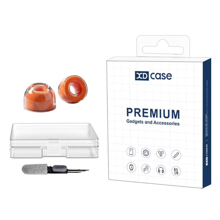 Kit de almohadillas para los oídos de silicona líquida XDcase (1 par), tamaño L, cepillo de limpieza (color aleatorio)., L Size