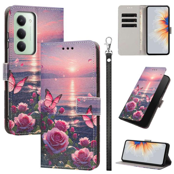 Funda para teléfono de piel vegana con estampado pintado y correa., For Redmi 15a 5G Global, For Redmi A7 Pro 4G 171mm Global, For Redmi Turbo 5 Max 5G, For Redmi Turbo 5 5G/Poco X8 Pro 5G, For Redmi Note 15 Pro+ 5G Global 163.3mm                      ...