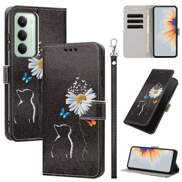 Funda para teléfono de piel vegana con estampado pintado y correa., For Redmi 15a 5G Global, For Redmi A7 Pro 4G 171mm Global, For Redmi Turbo 5 Max 5G, For Redmi Turbo 5 5G/Poco X8 Pro 5G, For Redmi Note 15 Pro+ 5G Global 163.3mm                      ...