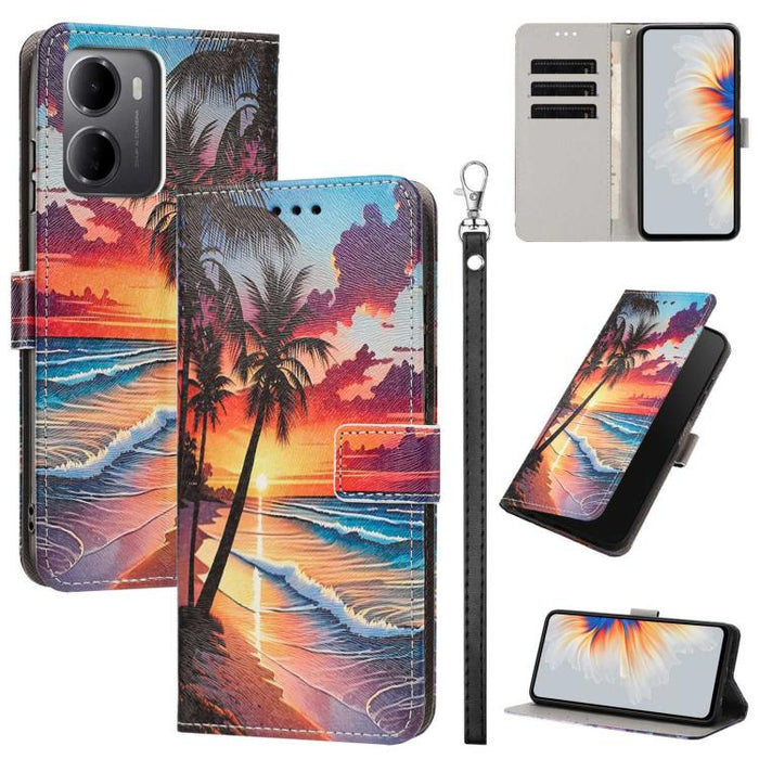 Funda para teléfono de piel vegana con estampado pintado y correa., For Redmi 15a 5G Global, For Redmi A7 Pro 4G 171mm Global, For Redmi Turbo 5 Max 5G, For Redmi Turbo 5 5G/Poco X8 Pro 5G, For Redmi Note 15 Pro+ 5G Global 163.3mm                      ...