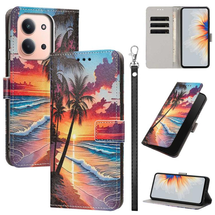 Funda para teléfono de piel vegana con estampado pintado y correa., For Redmi 15a 5G Global, For Redmi A7 Pro 4G 171mm Global, For Redmi Turbo 5 Max 5G, For Redmi Turbo 5 5G/Poco X8 Pro 5G, For Redmi Note 15 Pro+ 5G Global 163.3mm                      ...