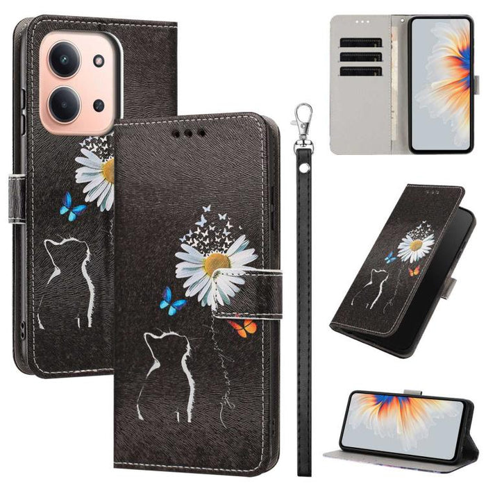 Funda para teléfono de piel vegana con estampado pintado y correa., For Redmi 15a 5G Global, For Redmi A7 Pro 4G 171mm Global, For Redmi Turbo 5 Max 5G, For Redmi Turbo 5 5G/Poco X8 Pro 5G, For Redmi Note 15 Pro+ 5G Global 163.3mm                      ...