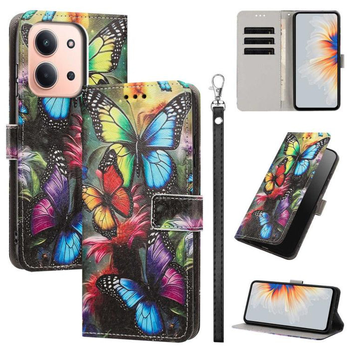 Funda para teléfono de piel vegana con estampado pintado y correa., For Redmi 15a 5G Global, For Redmi A7 Pro 4G 171mm Global, For Redmi Turbo 5 Max 5G, For Redmi Turbo 5 5G/Poco X8 Pro 5G, For Redmi Note 15 Pro+ 5G Global 163.3mm                      ...