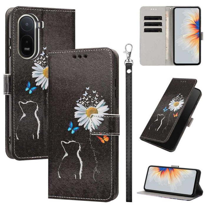 Funda para teléfono de piel vegana con estampado pintado y correa., For Redmi 15a 5G Global, For Redmi A7 Pro 4G 171mm Global, For Redmi Turbo 5 Max 5G, For Redmi Turbo 5 5G/Poco X8 Pro 5G, For Redmi Note 15 Pro+ 5G Global 163.3mm                      ...