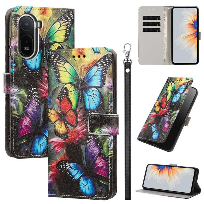 Funda para teléfono de piel vegana con estampado pintado y correa., For Redmi 15a 5G Global, For Redmi A7 Pro 4G 171mm Global, For Redmi Turbo 5 Max 5G, For Redmi Turbo 5 5G/Poco X8 Pro 5G, For Redmi Note 15 Pro+ 5G Global 163.3mm                      ...