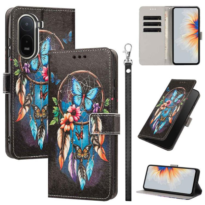 Funda para teléfono de piel vegana con estampado pintado y correa., For Redmi 15a 5G Global, For Redmi A7 Pro 4G 171mm Global, For Redmi Turbo 5 Max 5G, For Redmi Turbo 5 5G/Poco X8 Pro 5G, For Redmi Note 15 Pro+ 5G Global 163.3mm                      ...