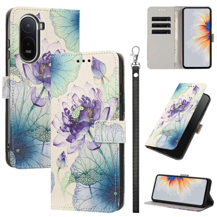 Funda para teléfono de piel vegana con estampado pintado y correa., For Redmi 15a 5G Global, For Redmi A7 Pro 4G 171mm Global, For Redmi Turbo 5 Max 5G, For Redmi Turbo 5 5G/Poco X8 Pro 5G, For Redmi Note 15 Pro+ 5G Global 163.3mm                      ...