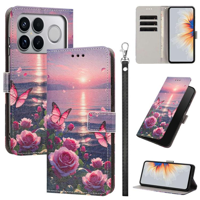 Funda para teléfono de piel vegana con estampado pintado y correa., For Redmi 15a 5G Global, For Redmi A7 Pro 4G 171mm Global, For Redmi Turbo 5 Max 5G, For Redmi Turbo 5 5G/Poco X8 Pro 5G, For Redmi Note 15 Pro+ 5G Global 163.3mm                      ...