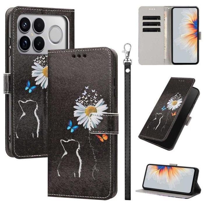Funda para teléfono de piel vegana con estampado pintado y correa., For Redmi 15a 5G Global, For Redmi A7 Pro 4G 171mm Global, For Redmi Turbo 5 Max 5G, For Redmi Turbo 5 5G/Poco X8 Pro 5G, For Redmi Note 15 Pro+ 5G Global 163.3mm                      ...