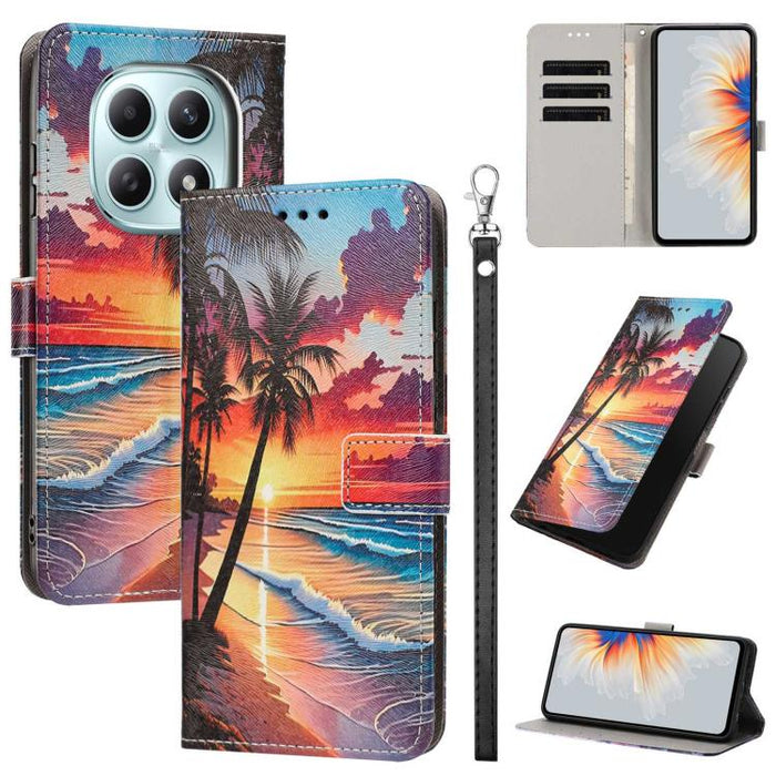 Funda para teléfono de piel vegana con estampado pintado y correa., For Redmi 15a 5G Global, For Redmi A7 Pro 4G 171mm Global, For Redmi Turbo 5 Max 5G, For Redmi Turbo 5 5G/Poco X8 Pro 5G, For Redmi Note 15 Pro+ 5G Global 163.3mm                      ...