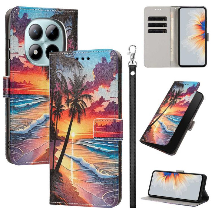 Funda para teléfono de piel vegana con estampado pintado y correa., For Redmi 15a 5G Global, For Redmi A7 Pro 4G 171mm Global, For Redmi Turbo 5 Max 5G, For Redmi Turbo 5 5G/Poco X8 Pro 5G, For Redmi Note 15 Pro+ 5G Global 163.3mm                      ...