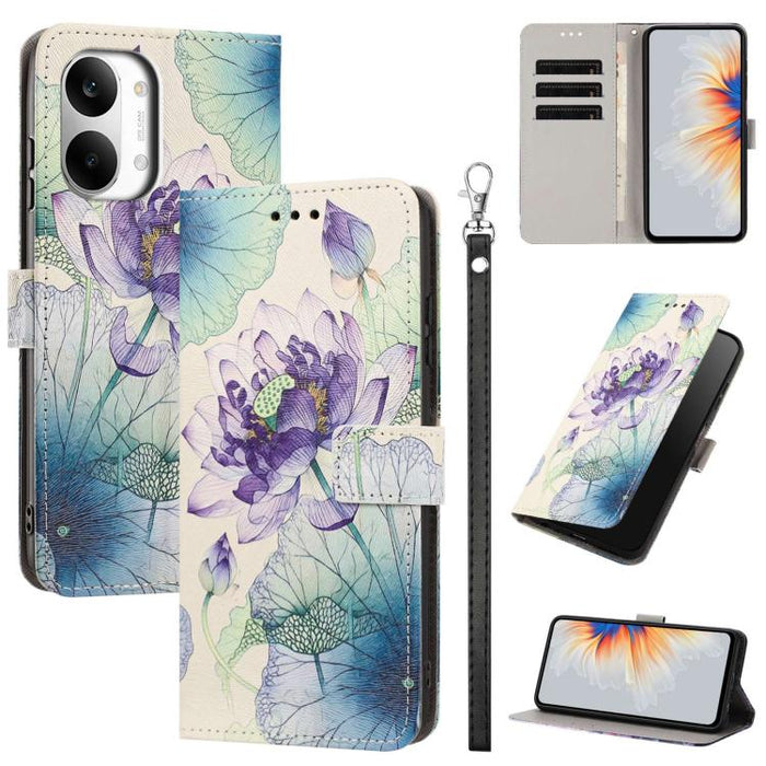 Funda para teléfono de piel vegana con estampado pintado y correa., For Redmi 15a 5G Global, For Redmi A7 Pro 4G 171mm Global, For Redmi Turbo 5 Max 5G, For Redmi Turbo 5 5G/Poco X8 Pro 5G, For Redmi Note 15 Pro+ 5G Global 163.3mm                      ...