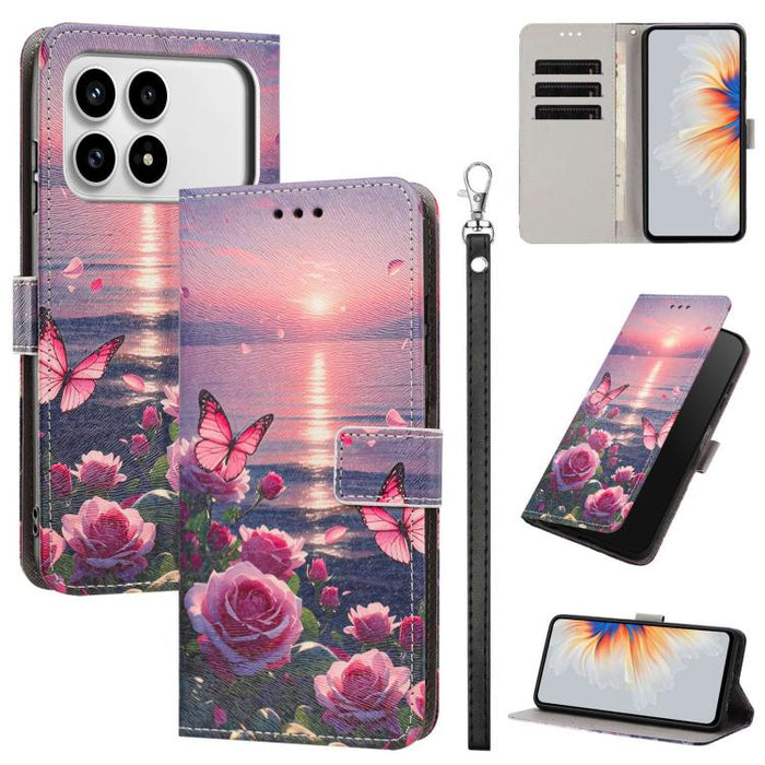 Funda para teléfono de piel vegana con estampado pintado y correa., For Redmi 15a 5G Global, For Redmi A7 Pro 4G 171mm Global, For Redmi Turbo 5 Max 5G, For Redmi Turbo 5 5G/Poco X8 Pro 5G, For Redmi Note 15 Pro+ 5G Global 163.3mm                      ...