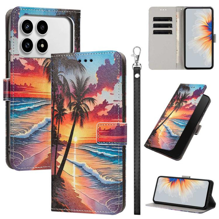 Funda para teléfono de piel vegana con estampado pintado y correa., For Redmi 15a 5G Global, For Redmi A7 Pro 4G 171mm Global, For Redmi Turbo 5 Max 5G, For Redmi Turbo 5 5G/Poco X8 Pro 5G, For Redmi Note 15 Pro+ 5G Global 163.3mm                      ...