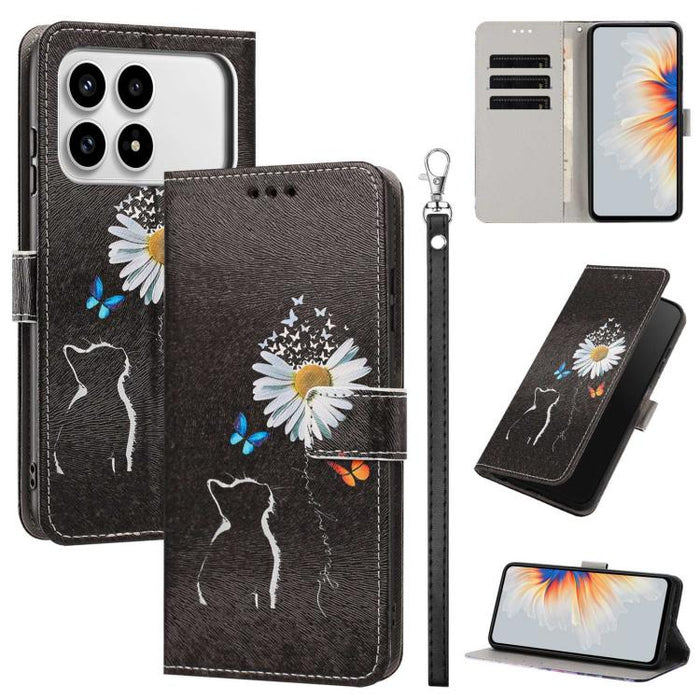 Funda para teléfono de piel vegana con estampado pintado y correa., For Redmi 15a 5G Global, For Redmi A7 Pro 4G 171mm Global, For Redmi Turbo 5 Max 5G, For Redmi Turbo 5 5G/Poco X8 Pro 5G, For Redmi Note 15 Pro+ 5G Global 163.3mm                      ...
