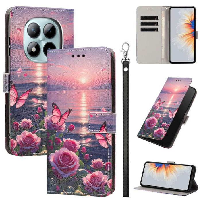 Funda para teléfono de piel vegana con estampado pintado y correa., For Redmi 15a 5G Global, For Redmi A7 Pro 4G 171mm Global, For Redmi Turbo 5 Max 5G, For Redmi Turbo 5 5G/Poco X8 Pro 5G, For Redmi Note 15 Pro+ 5G Global 163.3mm                      ...