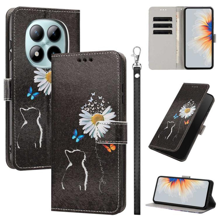 Funda para teléfono de piel vegana con estampado pintado y correa., For Redmi 15a 5G Global, For Redmi A7 Pro 4G 171mm Global, For Redmi Turbo 5 Max 5G, For Redmi Turbo 5 5G/Poco X8 Pro 5G, For Redmi Note 15 Pro+ 5G Global 163.3mm                      ...
