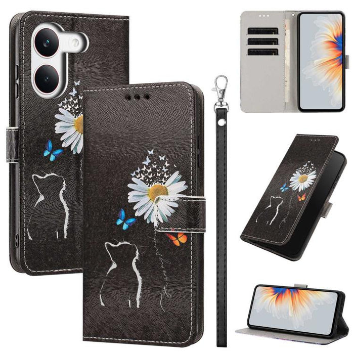 Funda para teléfono de piel vegana con estampado pintado y correa., For Redmi 15a 5G Global, For Redmi A7 Pro 4G 171mm Global, For Redmi Turbo 5 Max 5G, For Redmi Turbo 5 5G/Poco X8 Pro 5G, For Redmi Note 15 Pro+ 5G Global 163.3mm                      ...