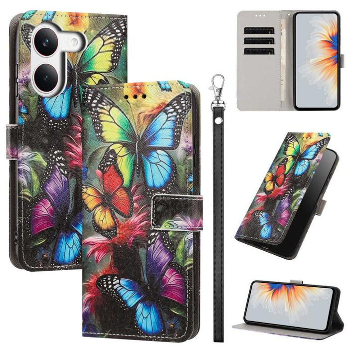 Funda para teléfono de piel vegana con estampado pintado y correa., For Redmi 15a 5G Global, For Redmi A7 Pro 4G 171mm Global, For Redmi Turbo 5 Max 5G, For Redmi Turbo 5 5G/Poco X8 Pro 5G, For Redmi Note 15 Pro+ 5G Global 163.3mm                      ...