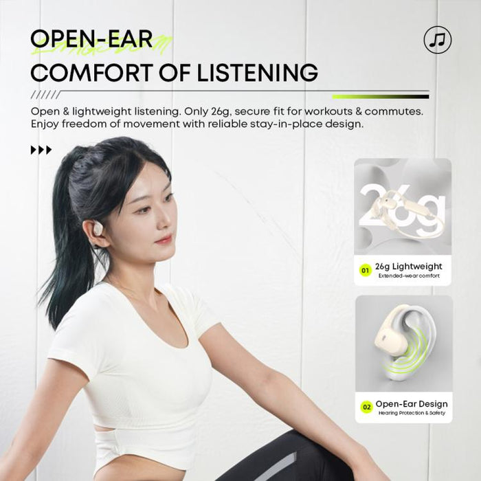 Auriculares deportivos Bluetooth Langsdom AirWare BE10 de tipo abierto, resistentes al agua y con conductividad de aire, con memoria de 32 GB.