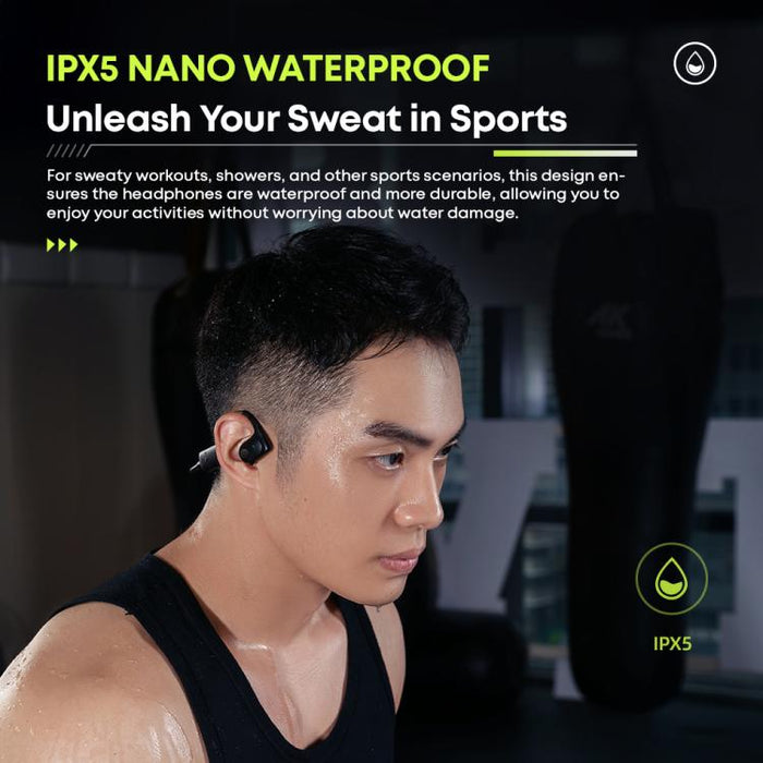 Auriculares deportivos Bluetooth Langsdom AirWare BE10 de tipo abierto, resistentes al agua y con conductividad de aire, con memoria de 32 GB.