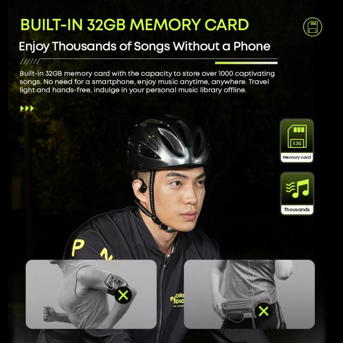 Auriculares deportivos Bluetooth Langsdom AirWare BE10 de tipo abierto, resistentes al agua y con conductividad de aire, con memoria de 32 GB.