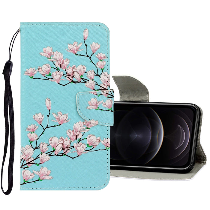 Estuche de cuero de PU con tapa horizontal de dibujo en color 3D con soporte y ranuras para tarjetas y billetera