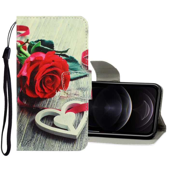 Estuche de cuero de PU con tapa horizontal de dibujo en color 3D con soporte y ranuras para tarjetas y billetera