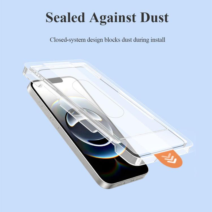 Juego de 2 protectores de pantalla de vidrio templado para teléfono LeReach CF Series PureTab Versión HD, For iPhone 17e / 16e / 13 / 13 Pro / 14, For iPhone 17 Pro Max, For iPhone 16 Pro Max
