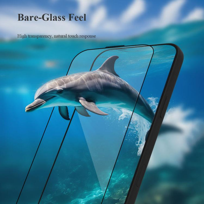 Juego de 2 protectores de pantalla de vidrio templado para teléfono LeReach CF Series PureTab Versión HD, For iPhone 17e / 16e / 13 / 13 Pro / 14, For iPhone 17 Pro Max, For iPhone 16 Pro Max