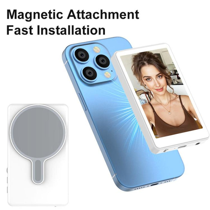 Proyector de pantalla para selfies inalámbrico magnético con pantalla táctil RK-Y40i para teléfonos móviles.