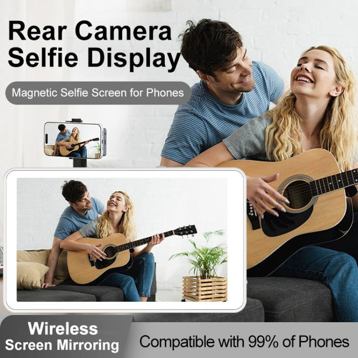 Proyector de pantalla para selfies inalámbrico magnético con pantalla táctil RK-Y40i para teléfonos móviles.
