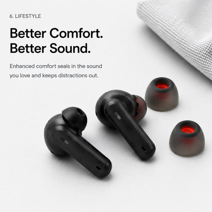 Kit de 4 pares de almohadillas de silicona de repuesto XDcase, tamaños XS/S/M/L, cepillo de limpieza de color aleatorio, For JBL Tune Flex / Flex 2 / 220TWS
