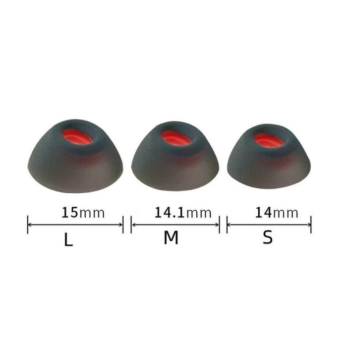 Kit de 3 pares de almohadillas de silicona de repuesto XDcase, tamaños S/M/L, cepillo de limpieza de color aleatorio, For JBL Vibe Beam 2 / Beam / 200TWS