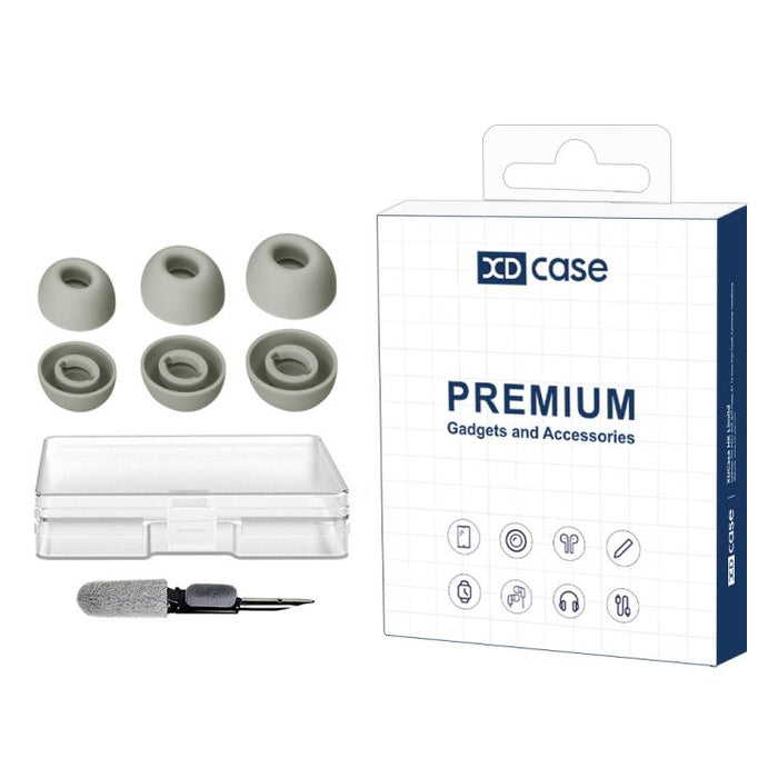 Kit de 3 pares de almohadillas de silicona de repuesto XDcase, tamaños S/M/L, cepillo de limpieza de color aleatorio, For JBL Tour Pro 2 / Tour Pro 3